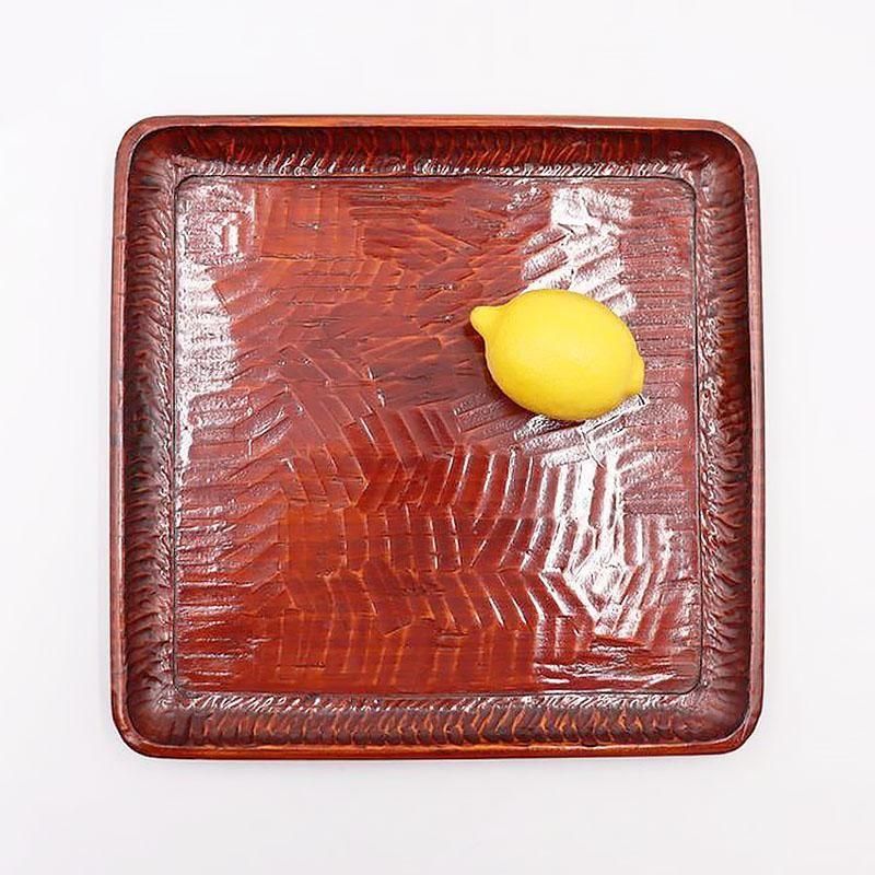 漆器 讃岐盆 手彫り 昭和初期 くり抜き 29.5cm