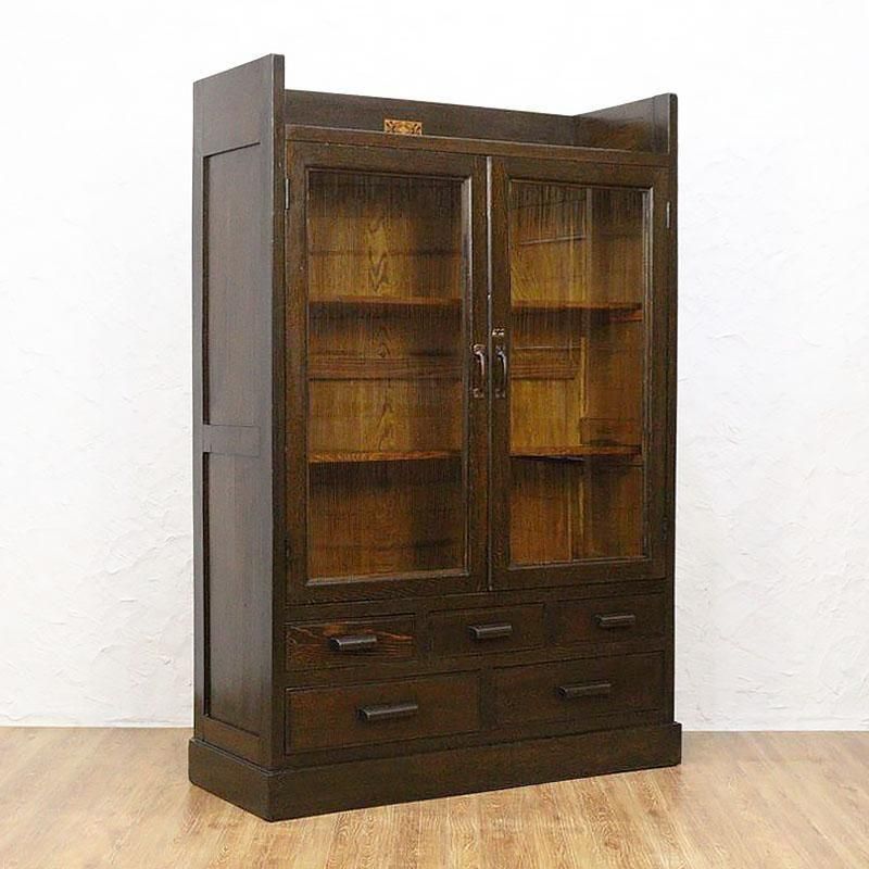 本棚・本箱｜木戸・ガラス戸付きなど昭和レトロなアンティーク収納棚