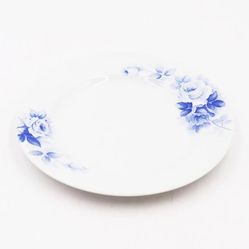 ノリタケ 日陶 ブルーローズ エレガント ケーキ皿 19.5 直径2 高さ