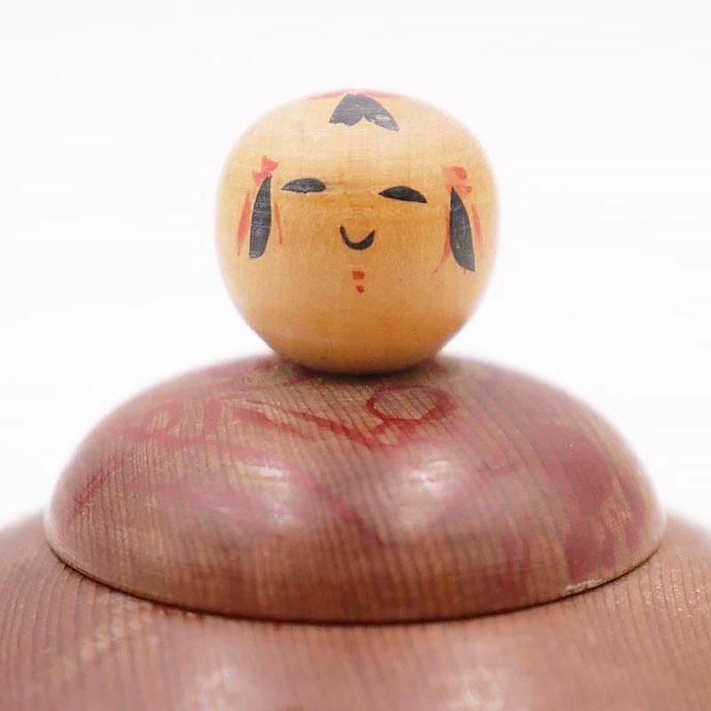 伝統こけし 鳴子系 桜井昭二 昭和中期 小物入れ アンティーク