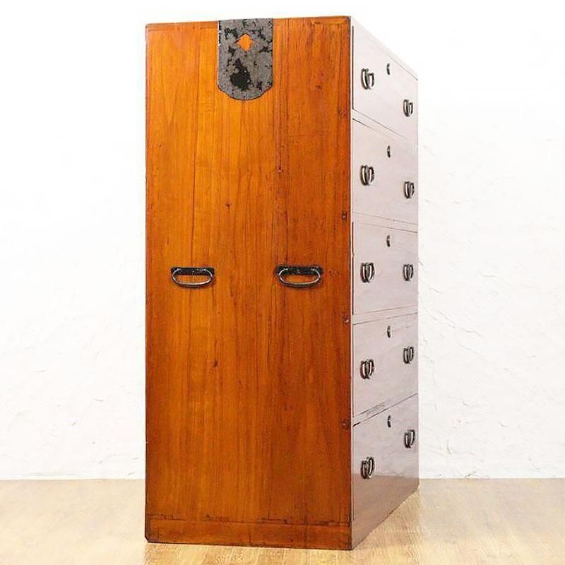 総桐 三尺 朱和箪笥 昭和初期 和家具 アンティーク