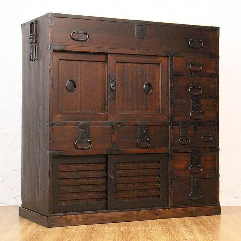 帳場箪笥｜明治・大正期の商家や町屋で使われた重厚なアンティーク和家具