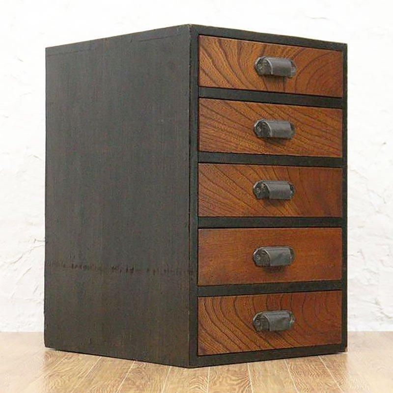 キャビネット 五段小引出し 昭和初期 日本製 アンティーク