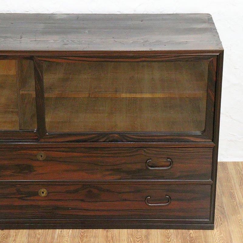 大正から昭和初期頃の四尺箪笥ローボード｜幅119cm高さ66.5cm｜上質な