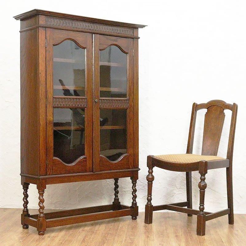 イギリス アンティーク家具 ディスプレイ キャビネット 1930年頃 766A