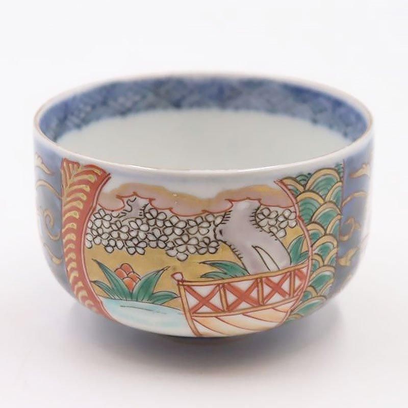 骨董 アンティーク 柿右衛門 竹に雀 八角 小鉢 向付 蕎麦猪口 カップ