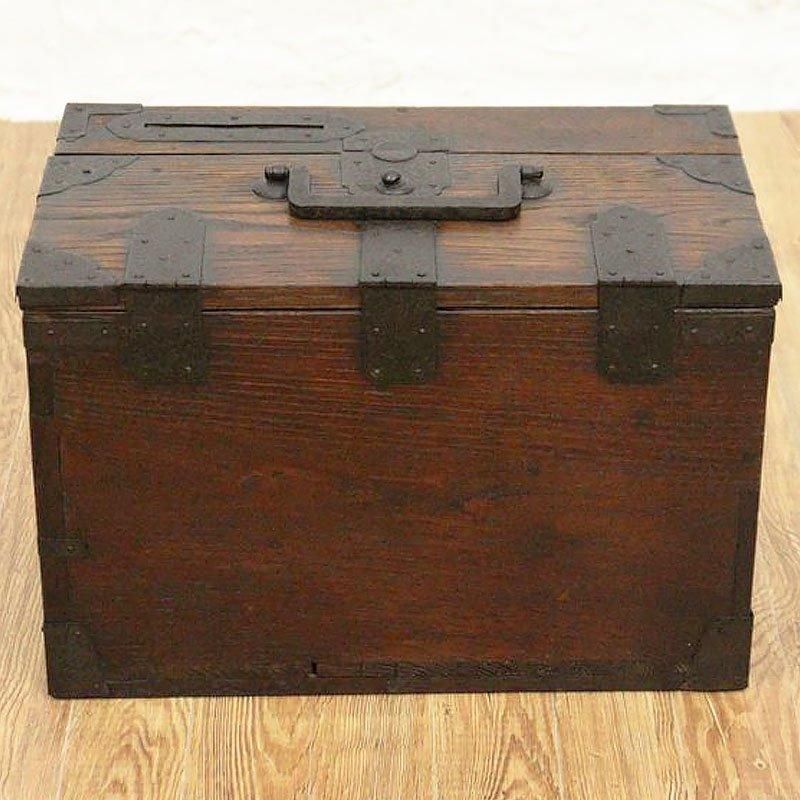 硯箱 掛け硯 小引出し 小物入れ 時代金具 日本製 明治時代 日本の道具