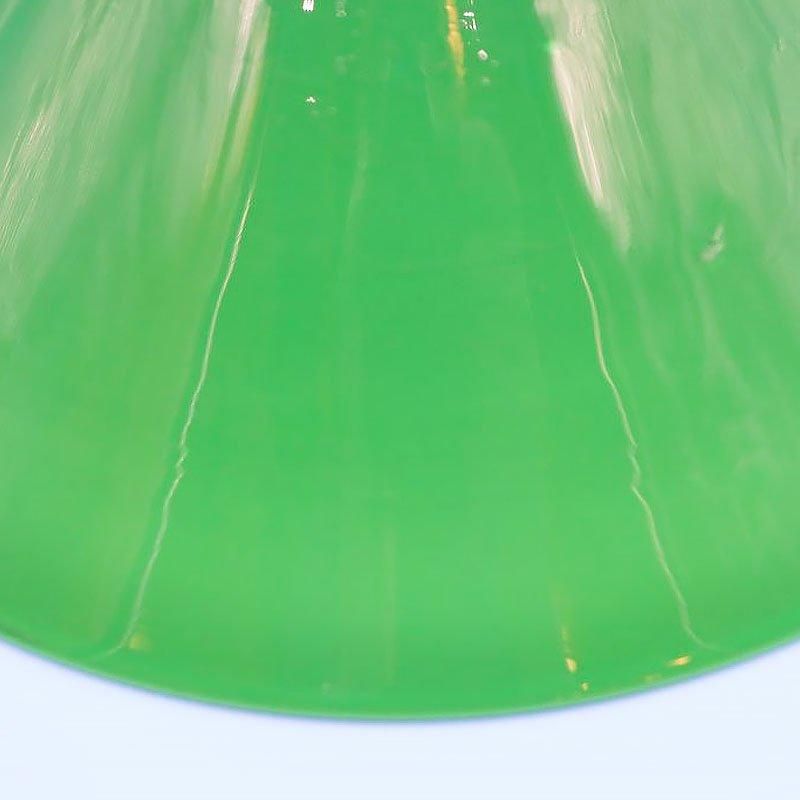 昭和レトロ 電笠 電傘 ランプシェード ガラス グリーン 緑 内乳白 照明