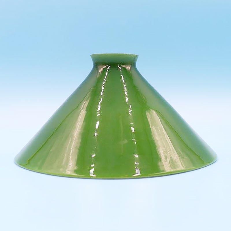 昭和レトロ 電笠 電傘 ランプシェード ガラス グリーン 緑 内乳白 照明