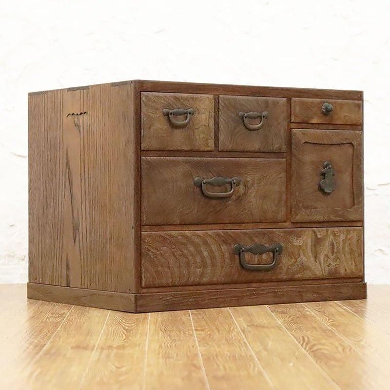 キャビネット 五段小引出し 昭和初期 日本製 アンティーク 昭和時代の