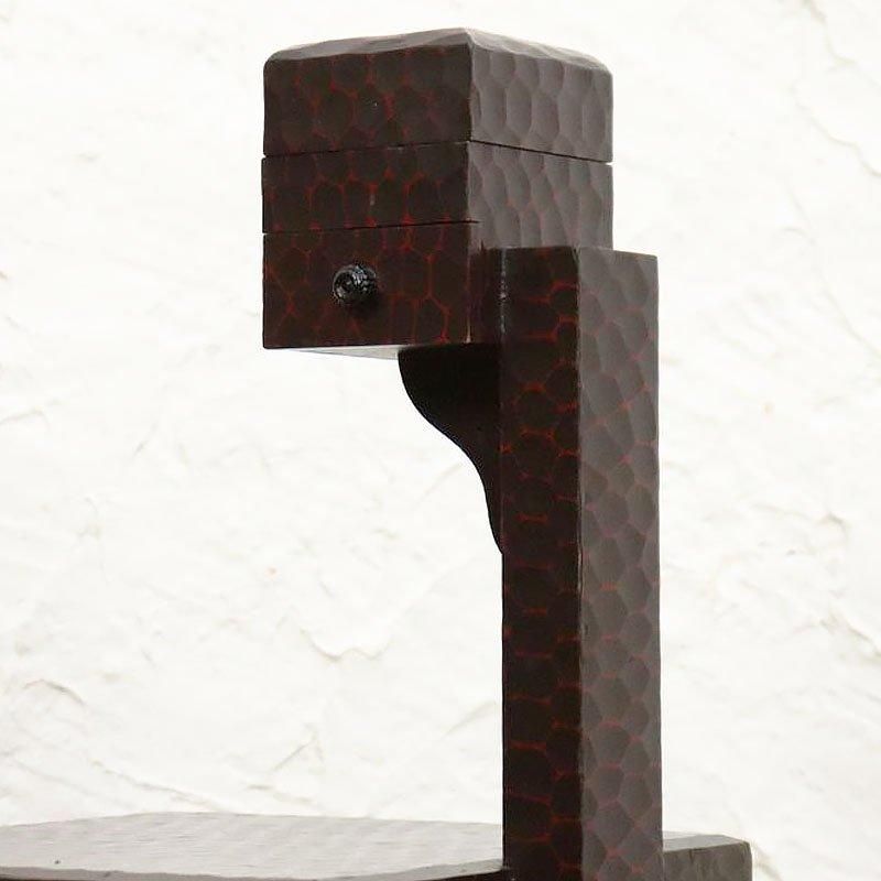 昭和初期 鎌倉彫の裁縫箱 針山付き小引出し