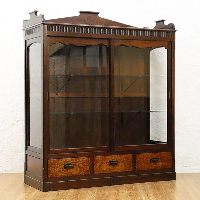 小島工芸 ガラス キャビネット キュリオケース コレクションケース