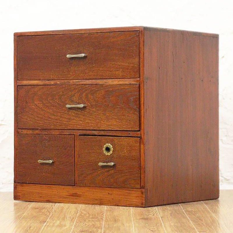 キャビネット 小引出し 日本製 杉製 昭和初期 収納 4杯