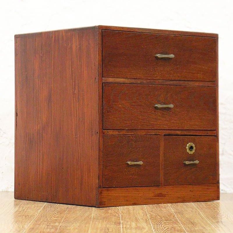 USヴィンテージ 古いファイルキャビネット 木製引出し 12杯 収納 古