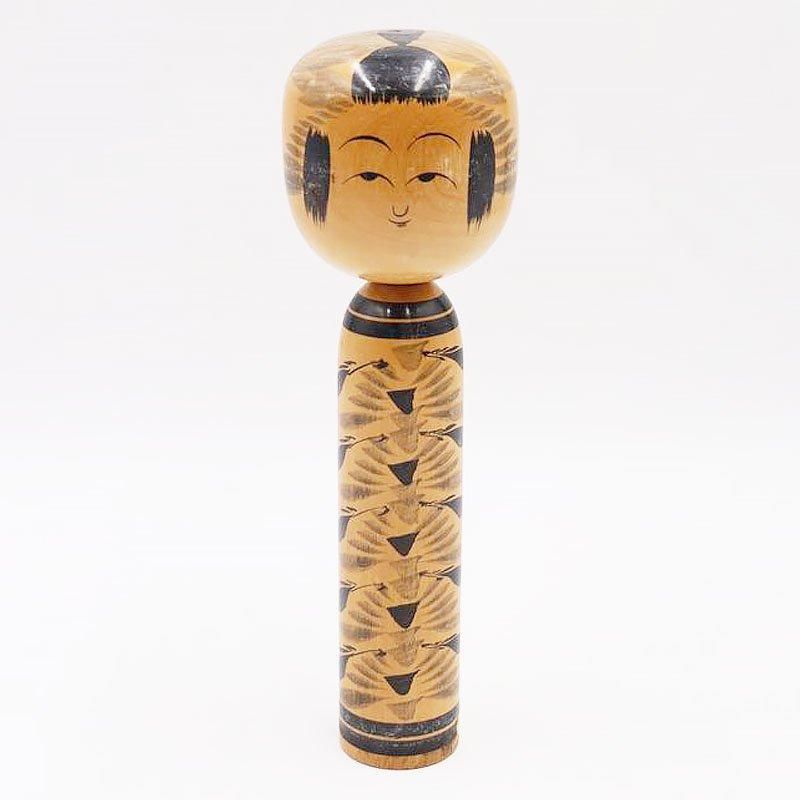 木地 伝統 こけし 人形 昭和中期 直径7cm 高さ24cm