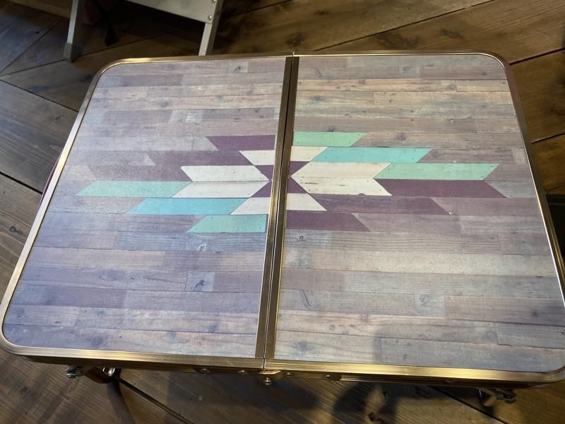 廃盤品】コールマン インディゴレーベル テーブル モザイクウッド 120