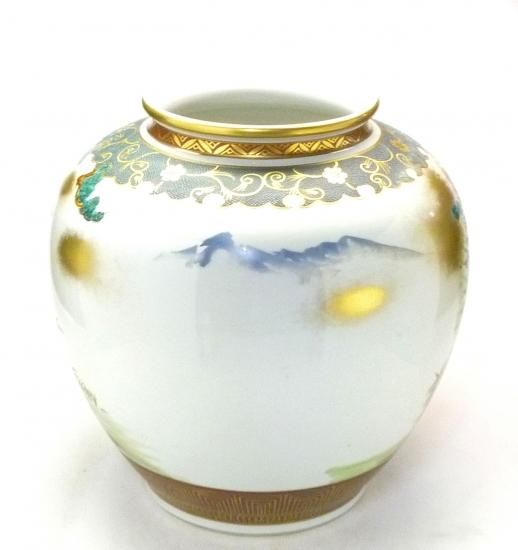 九谷焼 七福神 花瓶 金彩色絵 縁起物 九谷焼 七福神 花瓶 金彩色絵