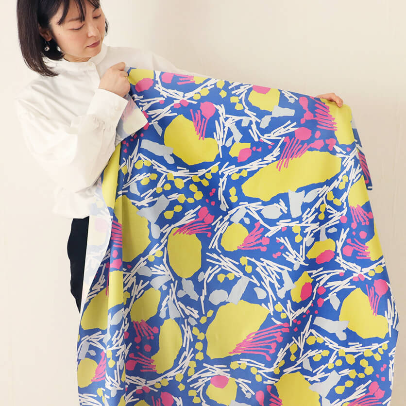 火水土風 -風-（ネイビー）幾何学模様- 布・生地の通販サイト