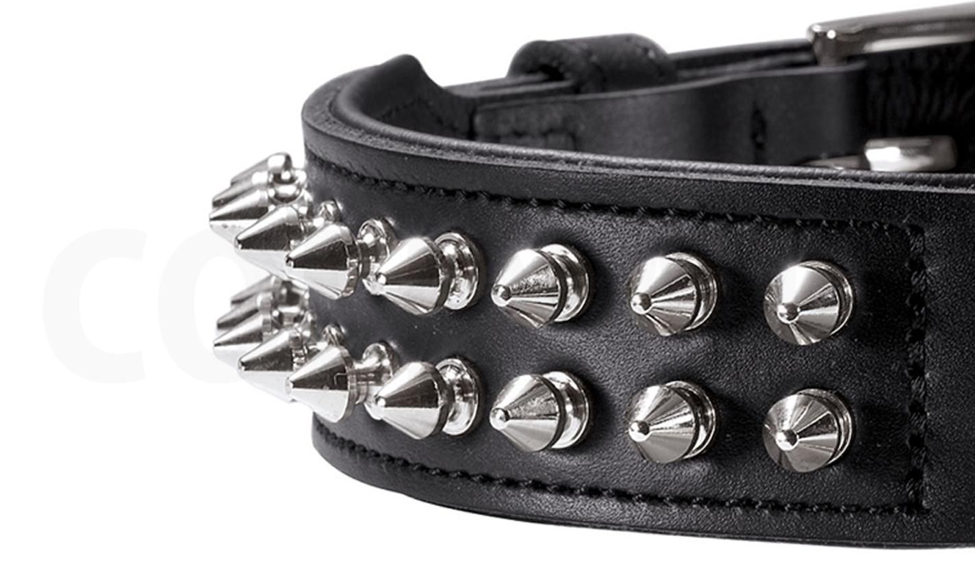大型犬・超大型犬用 スタッズ首輪 カウレザー 最高級本革【パンク/Punk