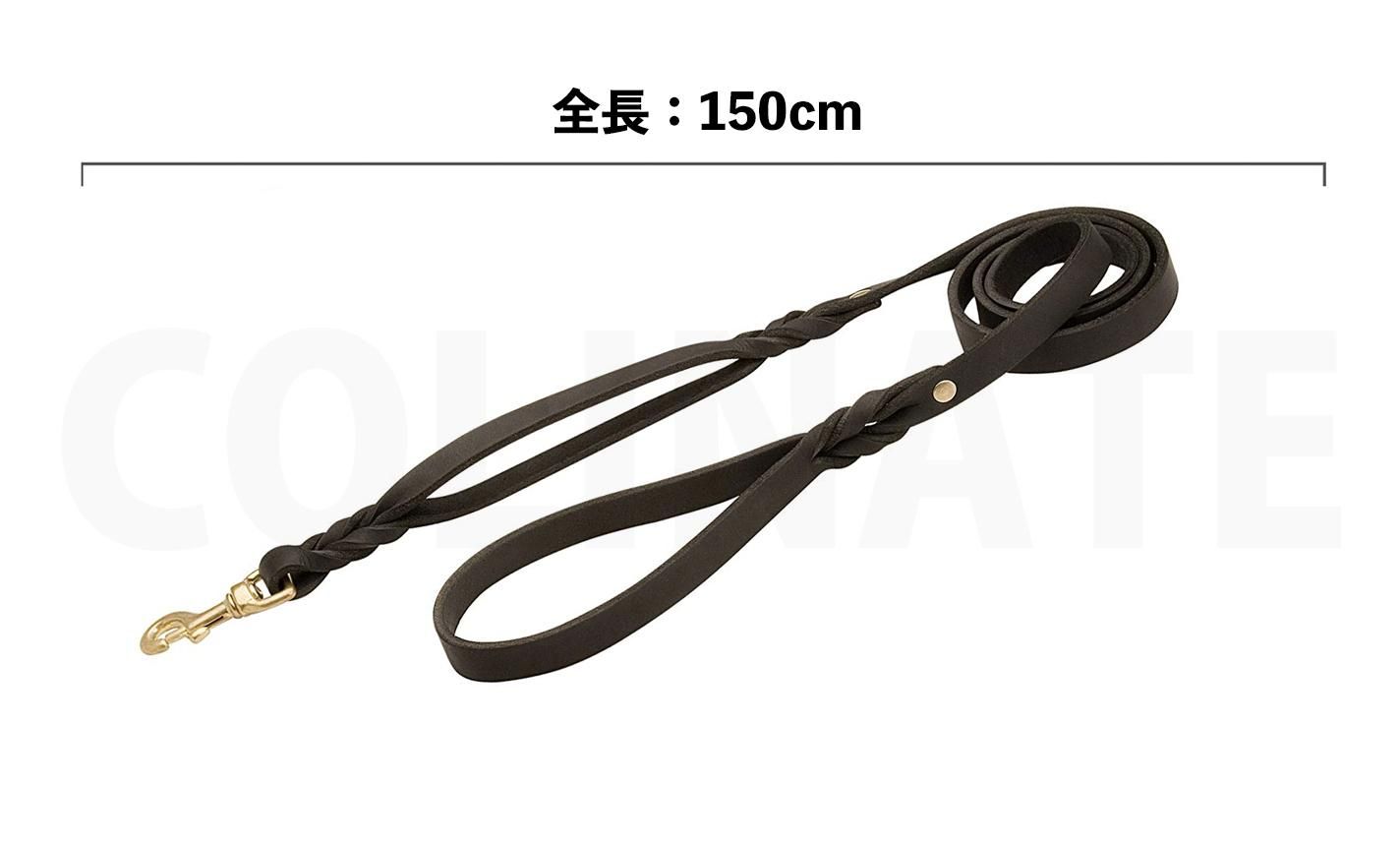 大型犬/超大型犬用 リード サブグリップ 高級本革】2ハンドル ブレイ