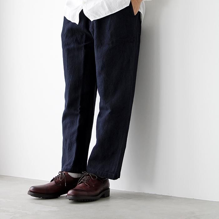 MITTAN ミッタン 亜麻苧麻ワイド PT-70 濃紺 メンズ レディース パンツ