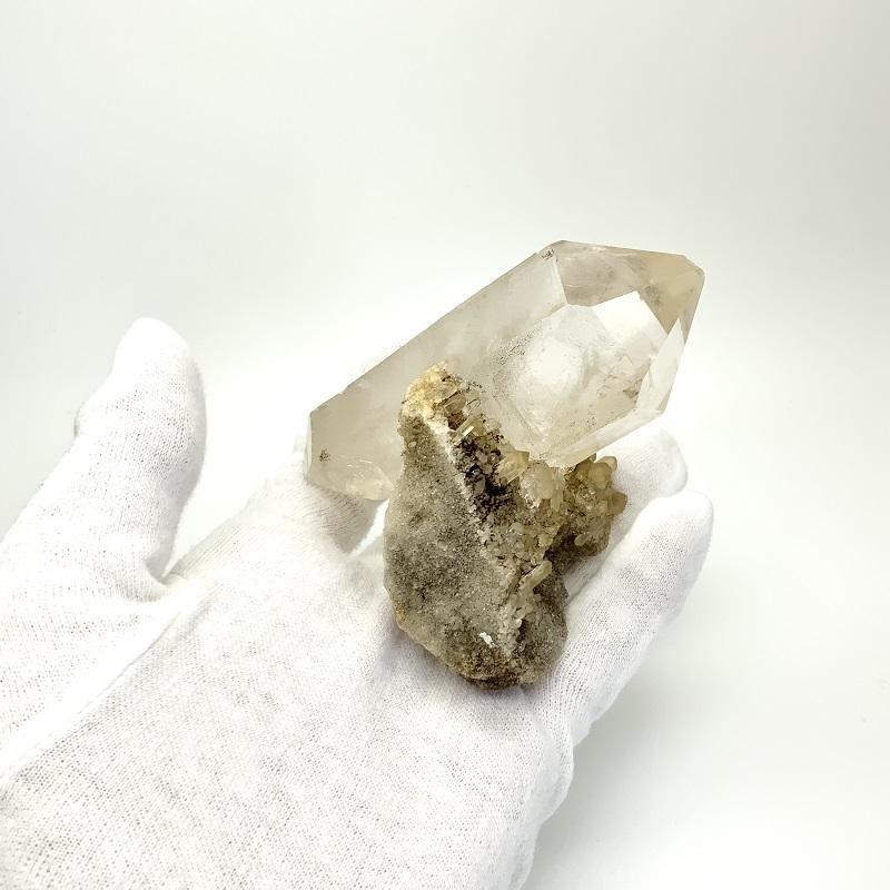 水晶ダブルポイント 母岩付き 】 レインボー クォーツ quartz 限定品