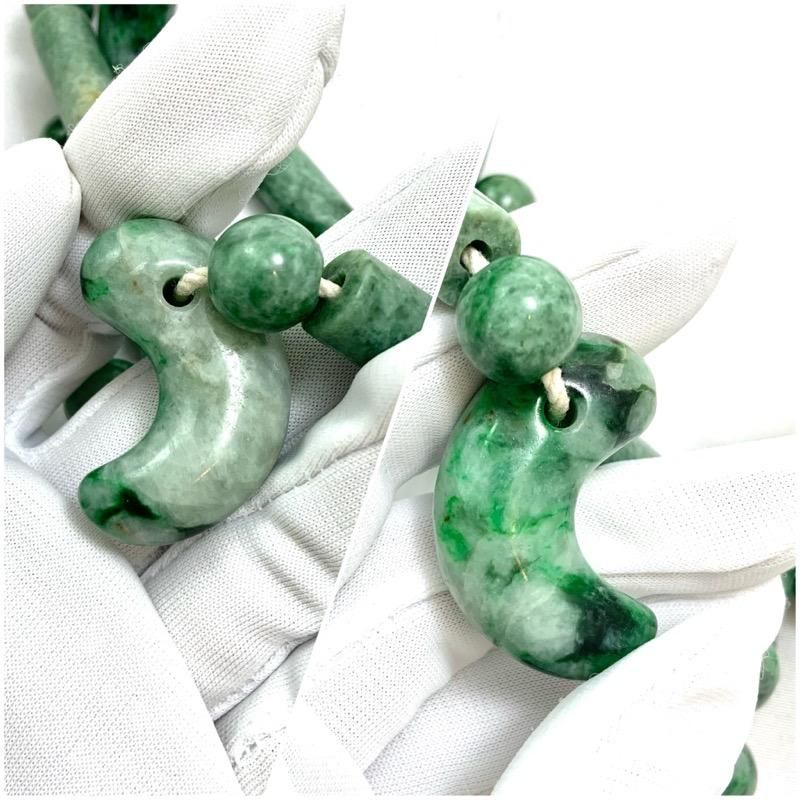 神式ネックレス (糸魚川翡翠) 】 御祈玉 赤めのう 古代装身具 まがたま