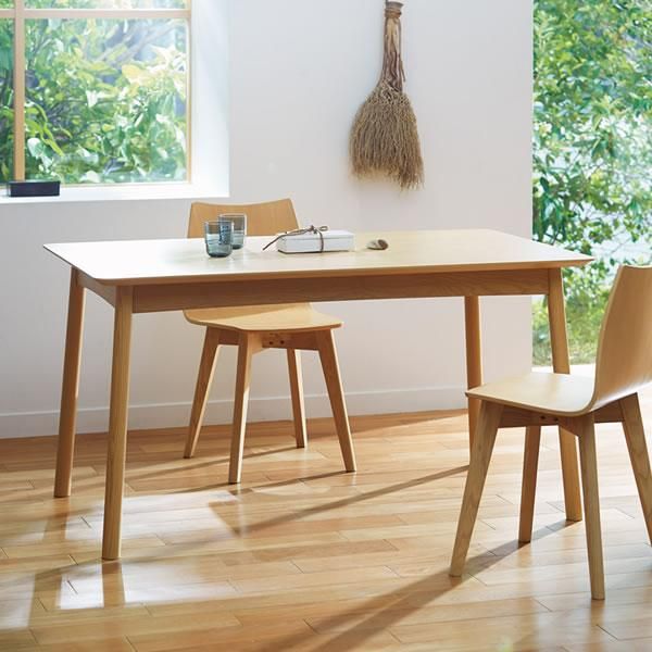 シンプル)天然木アッシュ材・ダイニングテーブル DT-09-135 (幅135x