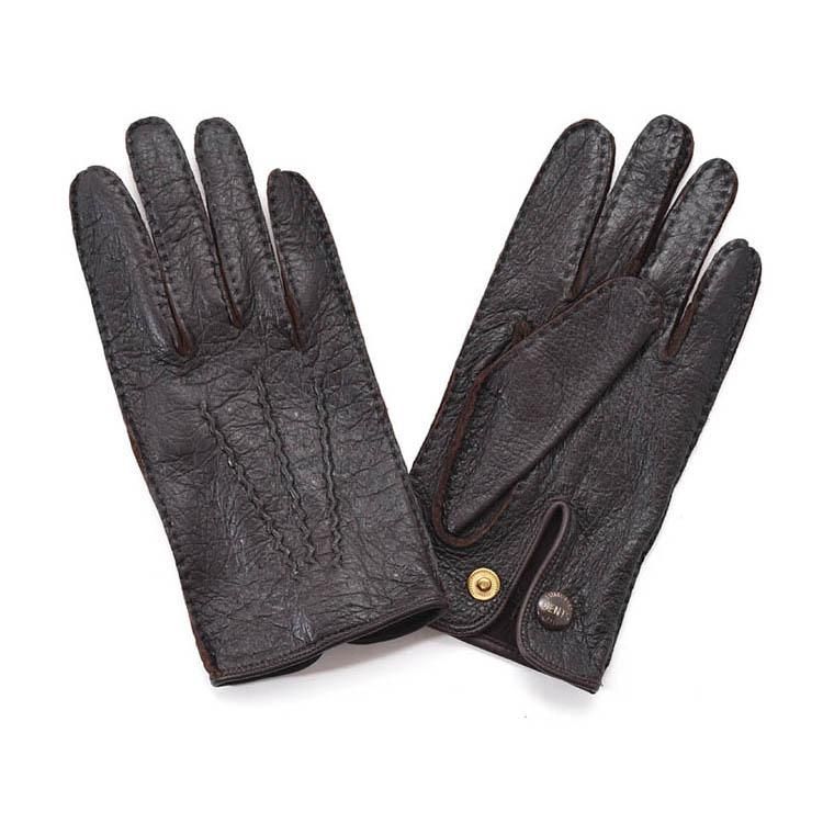 希少革のグローブ】デンツ 15-1043 ペッカリーアンライニング BARK