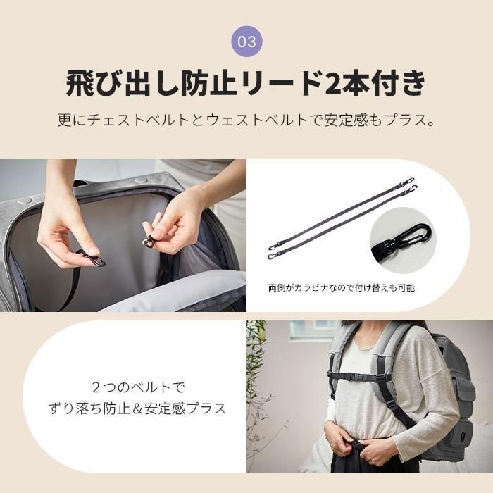 guruguru ペット用4WAYキャリーバッグ フィットサイズ(小) - dfang