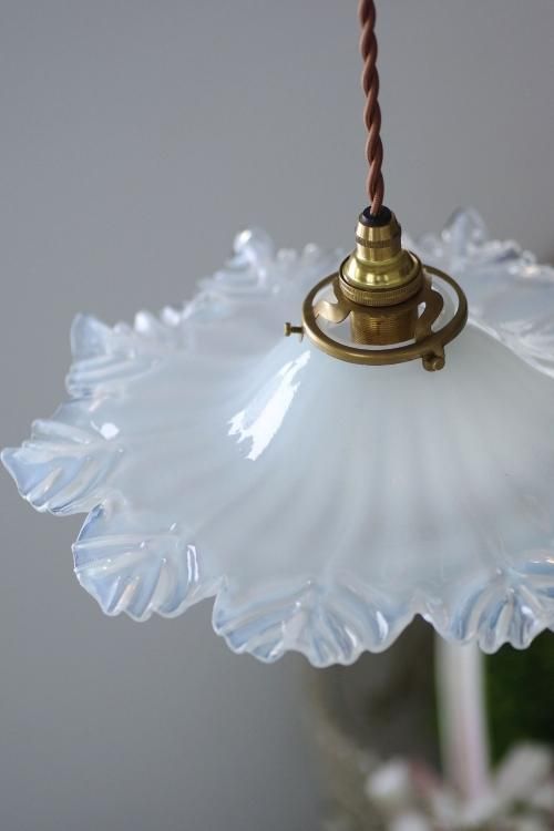 ミニシャンデリア 1920年 オパールセントフランス アンティーク