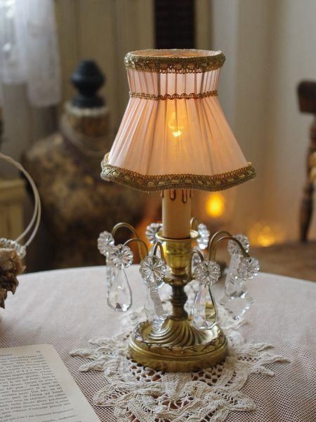 ガレ風 テーブルランプ 吊り下げ型 ガラス製 インテリア アンティーク