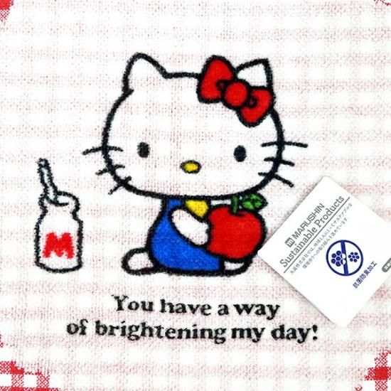 サンリオ ハローキティ セブンティーズ チェック ミニタオル サマー