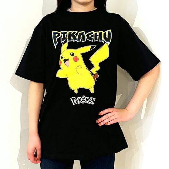 ポケットモンスター ピカチュウ ブラック Tシャツ Lサイズ アパレル