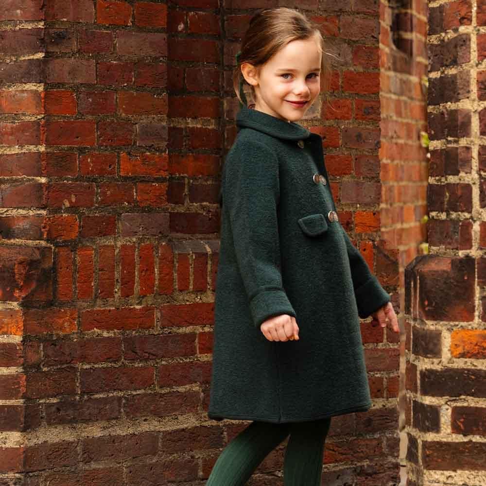 Amaia Kids - Razorbil coat - Green アマイアキッズ - ウールコート