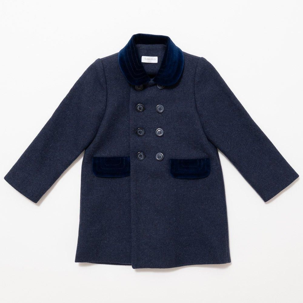 Amaia Kids - Classic coat - Navy (Boy) アマイアキッズ - ウール
