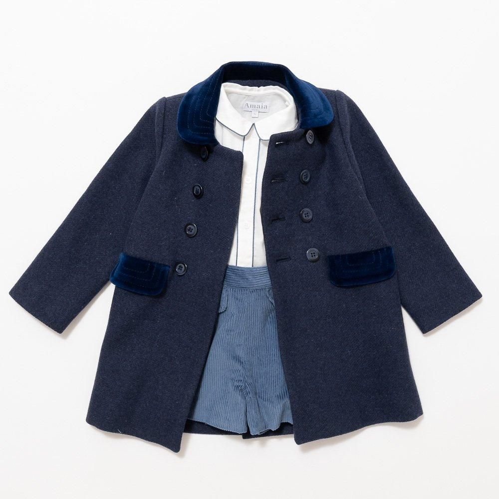 Amaia Kids - Classic coat - Navy (Boy) アマイアキッズ - ウール