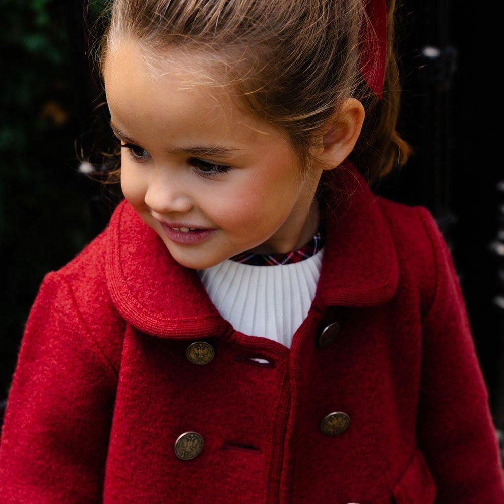 Amaia Kids - Razorbil coat - Burgundy アマイアキッズ - ウールコート