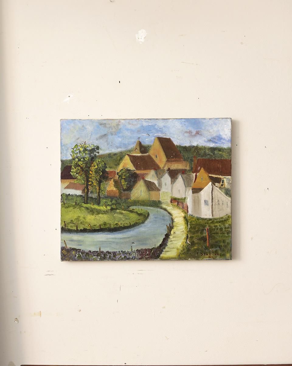 フランスアンティーク 油絵 フランス ヴィンテージ 油絵 ヴィンテージ