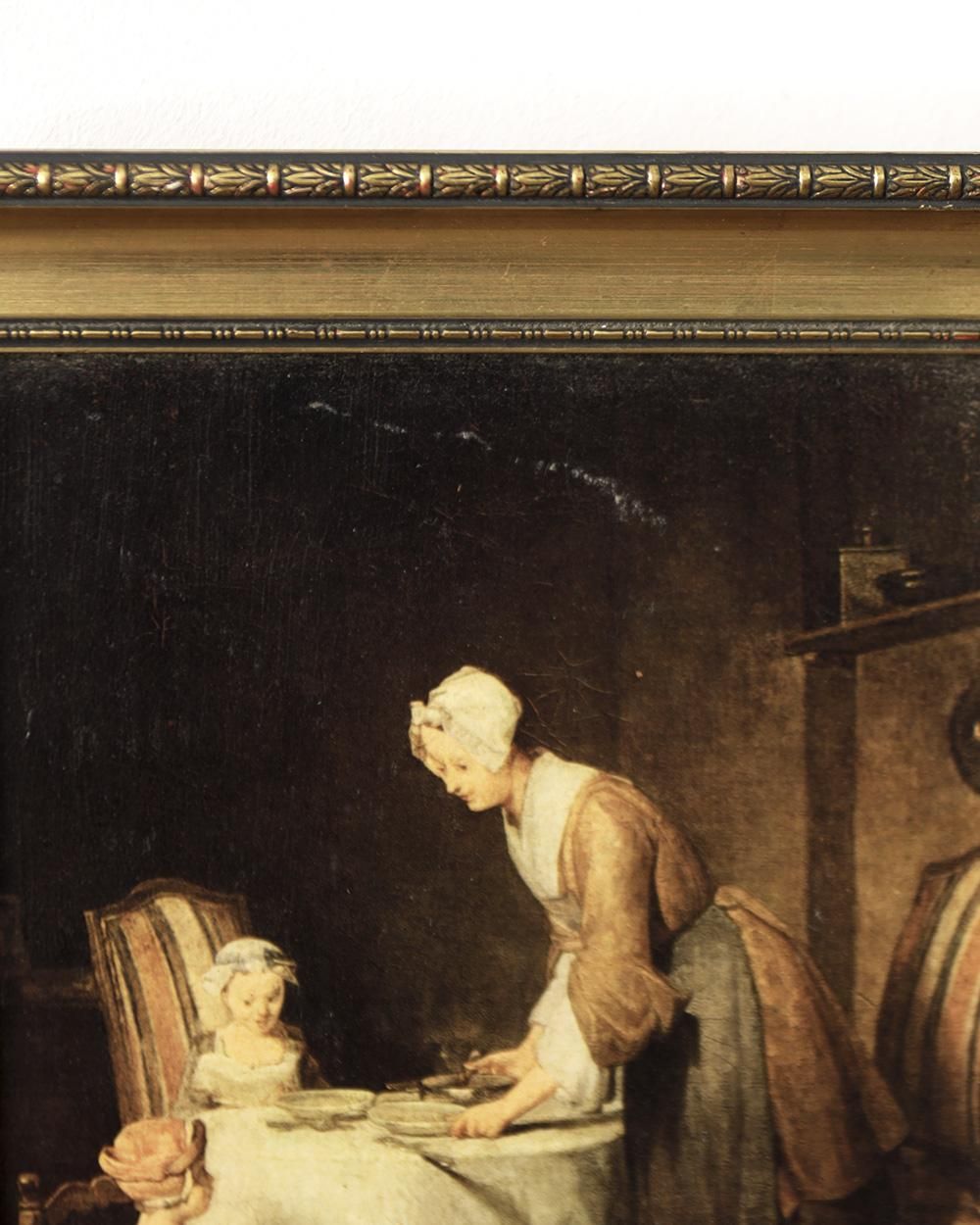 アンティーク ジャン・シメオン・シャルダン 「食前の祈り」 ウォール