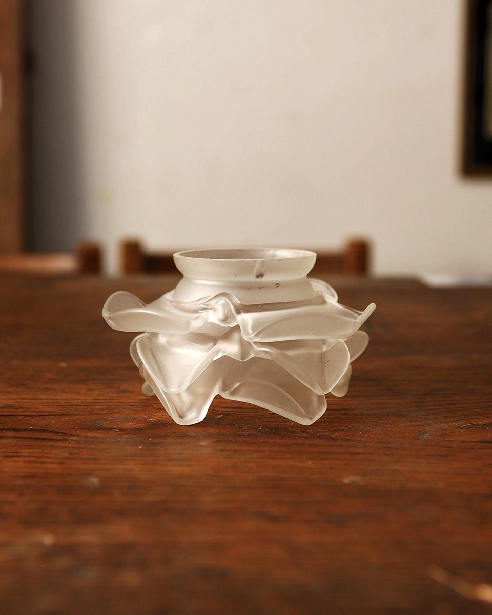 フランスアンティーク バラのガラスシェード 3段 ペンダントライト用