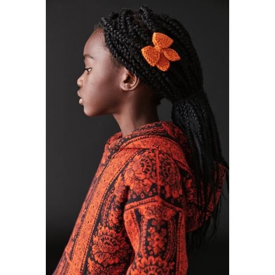 Misha&Puff / Medium Puff Bow - Red Flame