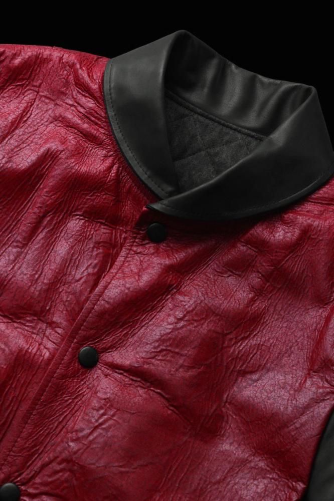 KANGAROO SUEDE “NAPPALAN-FINISH” VARSITY JACKET - BACKLASH バック