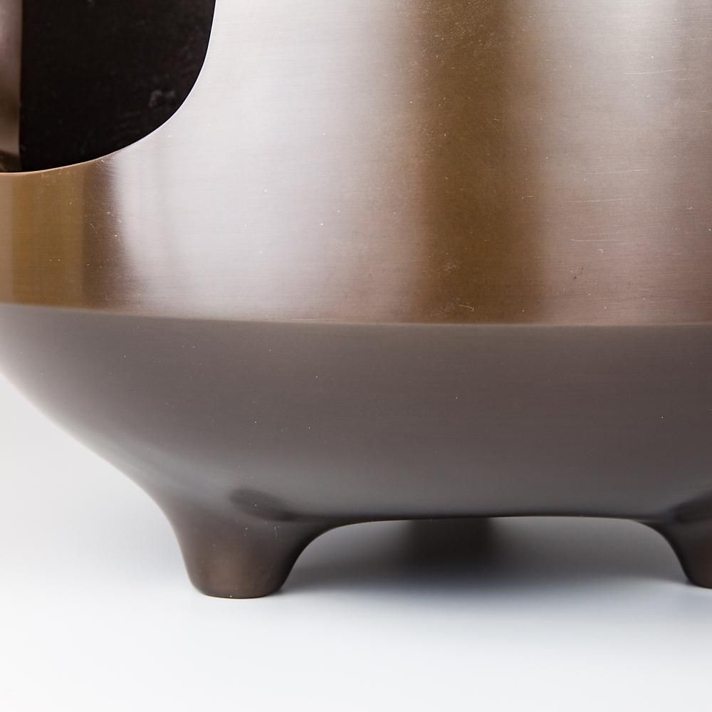 遠州好 唐銅面取風炉（大） 般若勘渓作 - 茶道具・抹茶通販