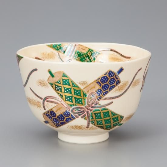 色絵物語巻物画 茶碗 相模竜泉作 - 茶道具・抹茶通販 | ギャラリーき