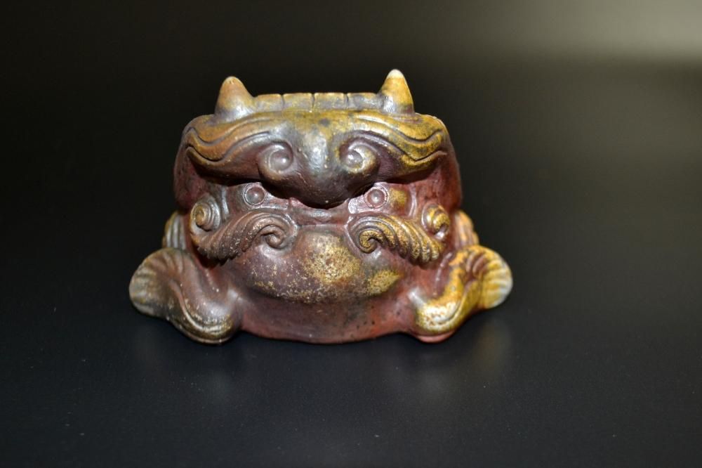 備前焼森脇弘行霊芝手造宝瓶蟹張煎茶道具