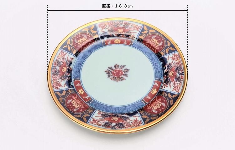 瀬兵窯 古伊万里金彩牡丹 ケーキ皿