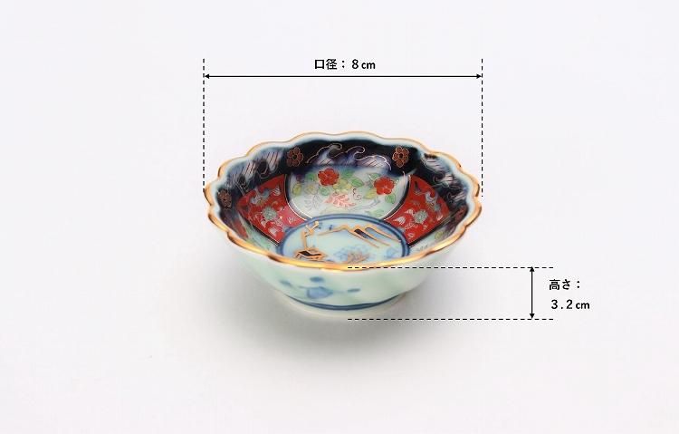 瀬兵窯 古伊万里菊割小付