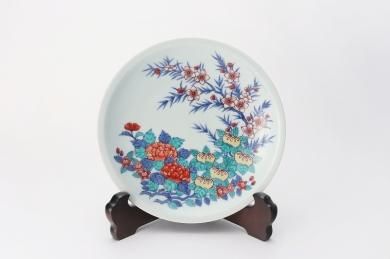 今右衛門 人間国宝 皿 桜 海 扇子 Yahoo!オークション -「今泉今右衛門