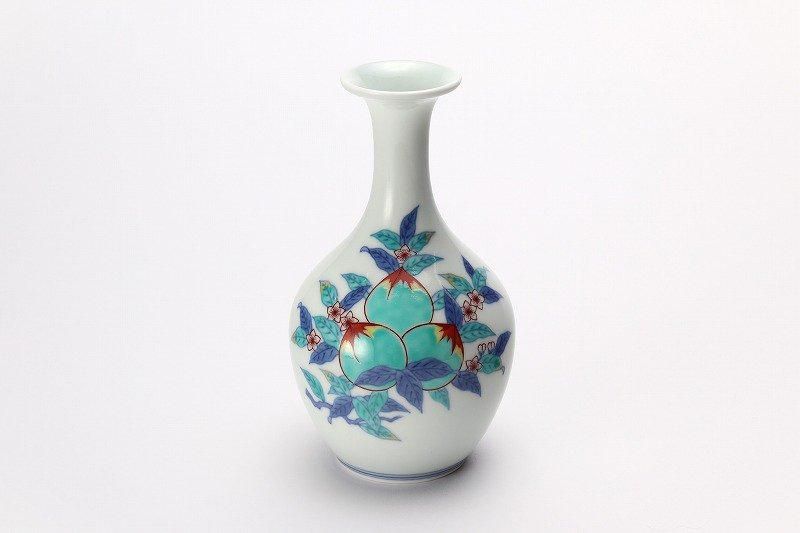 今右衛門窯 桃絵花瓶